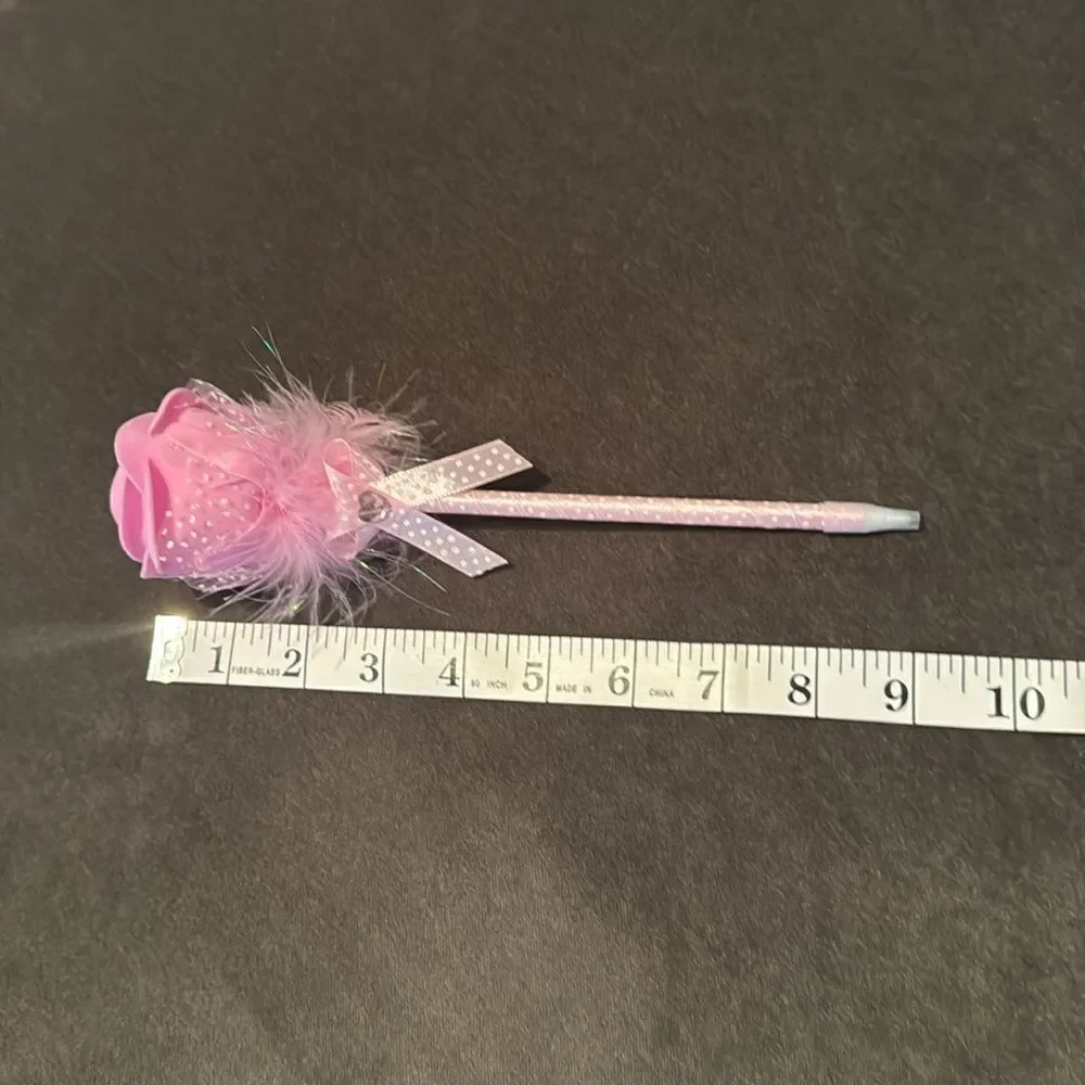Novelty Pink Rose Birthday Valentines Gift Pens 12 Pack (Individually Boxed) NEW